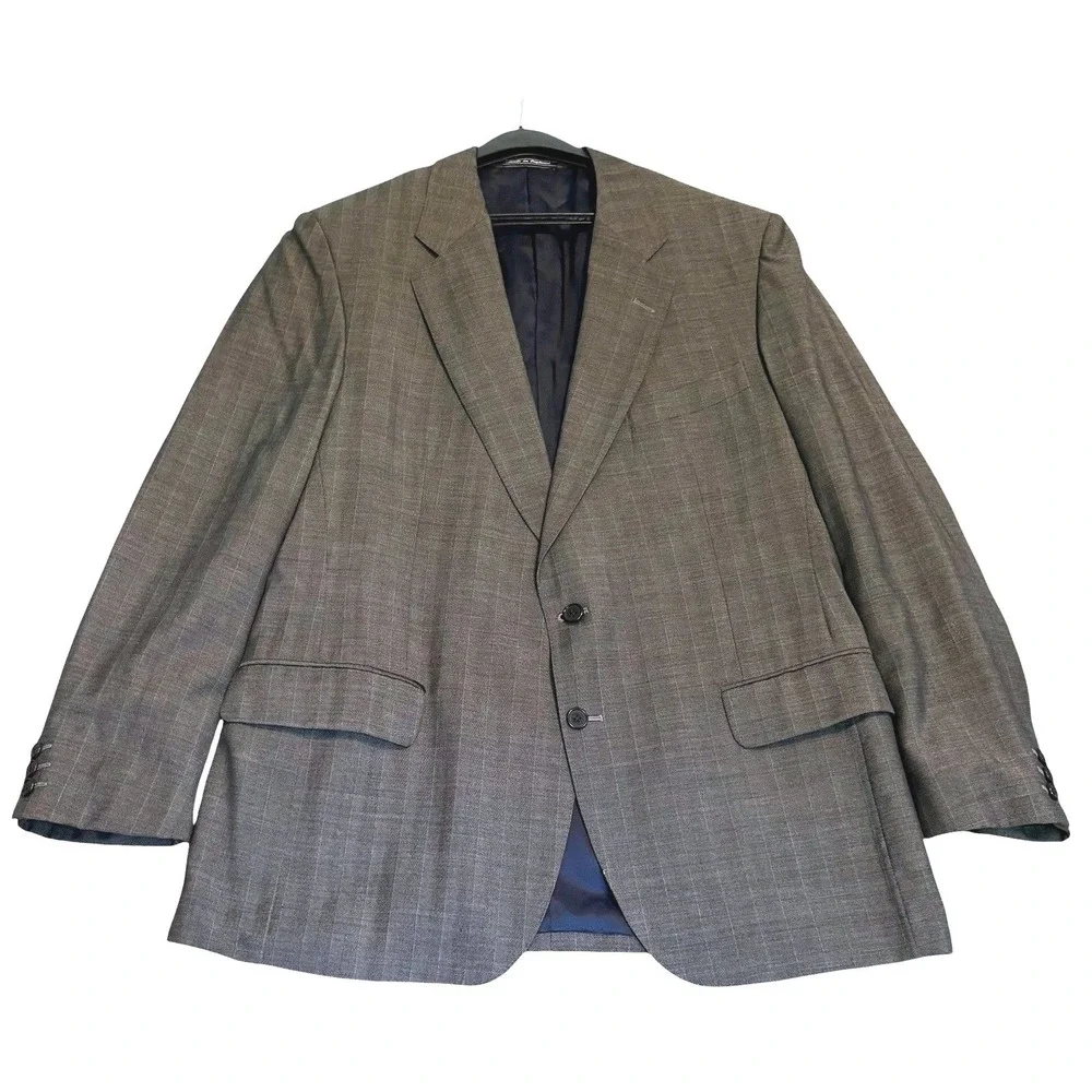 Austin Reed‎ Blazer Men Grey Glen Plaid Two Button Sport Coat England Unsized